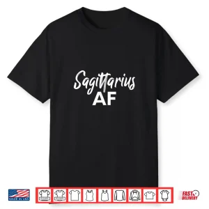 Sagittarius Af Brush Writing Zodiac Birthday Professional Shirt