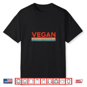 Vegan Retro Writing Lines Plant Based Professional Graphic Shirt