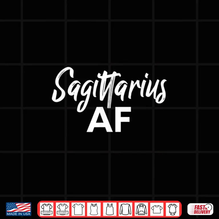 Design Sagittarius AF Brush Writing Zodiac Birthday Professional Shirt