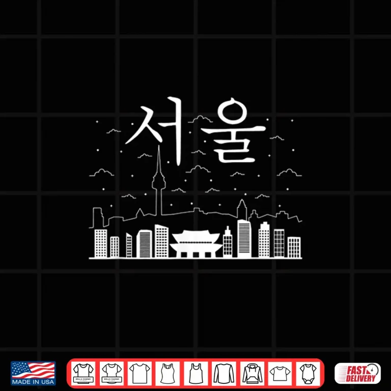 Design Seoul South Korea Korean Alphabet Hangul Professional City Shirt
