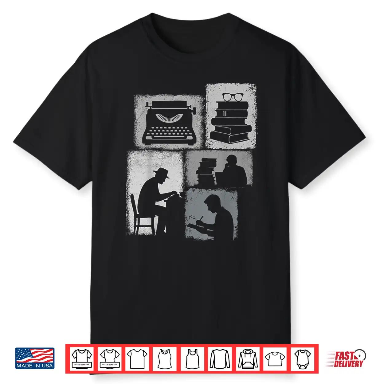 Writer Vintage Collage Author Journalist Professional Modern Shirt