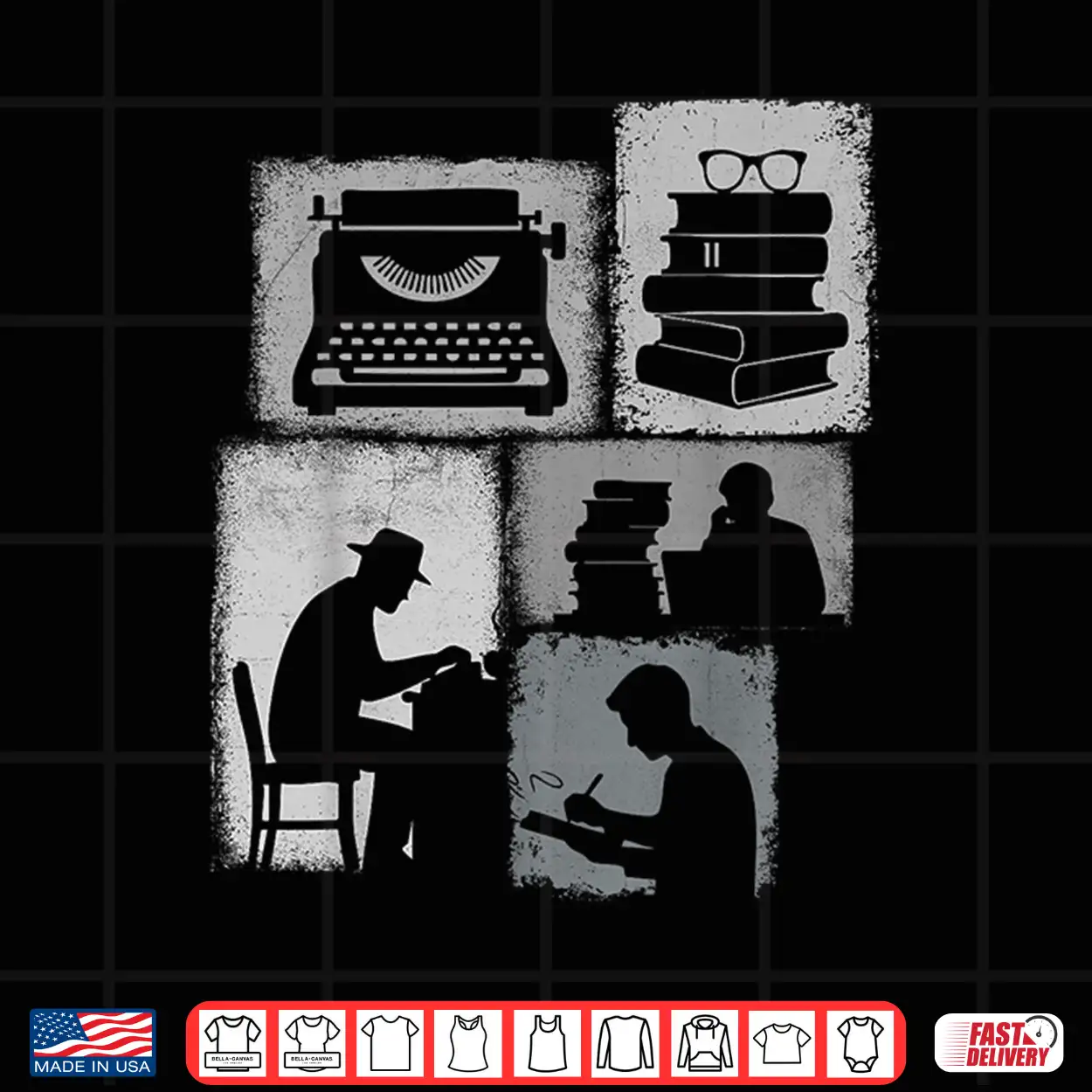 Writer Vintage Collage Author Journalist Professional Modern Shirt