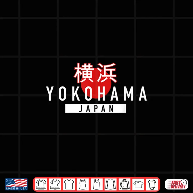 Design Yokohama Japanese Writing Japan City Professional Modern Shirt