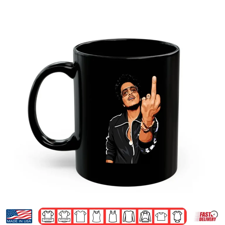 Mug Bruno Mars Middle Finger Shirt