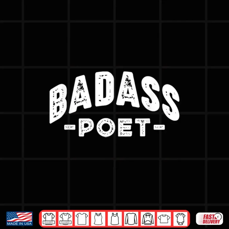 Design Badass Poet Poetry Writing Poem Literature Professional Shirt