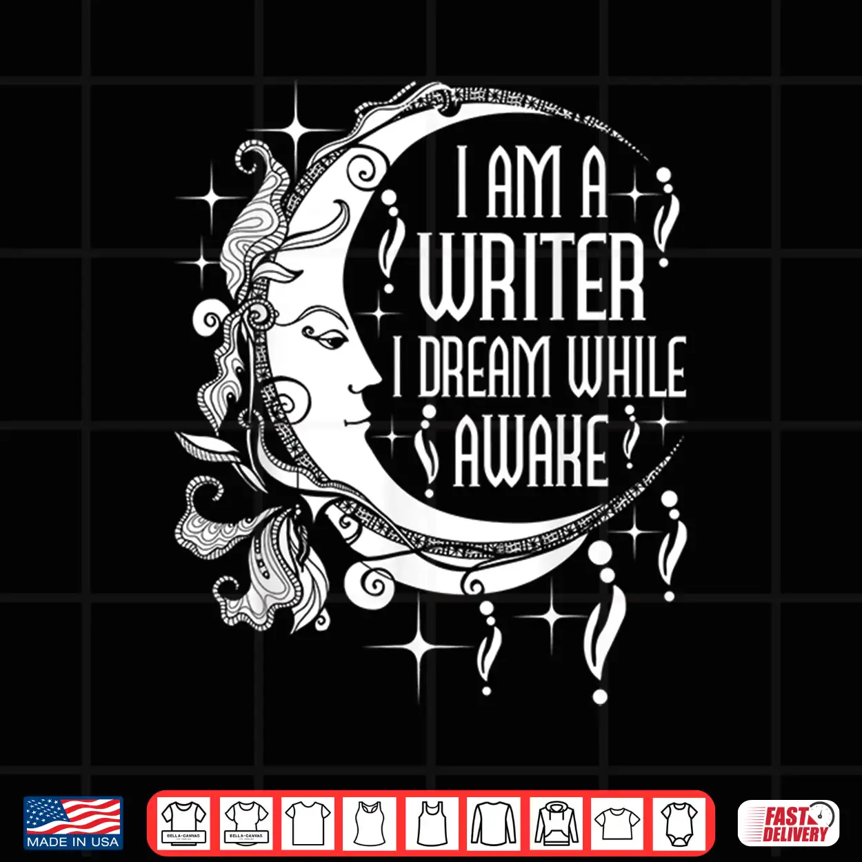 Dream While Awake Writer Author Book Novelist Poet Shirt Dream While Awake Writer Author Book Novelist Poet Shirt