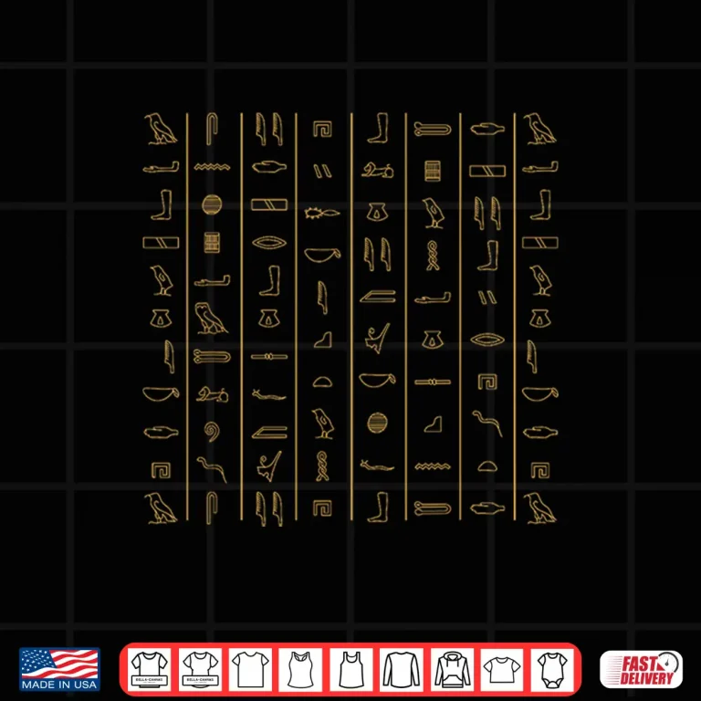 Design Egypt Hieroglyphics Egyptian Writing Symbols Professional Shirt