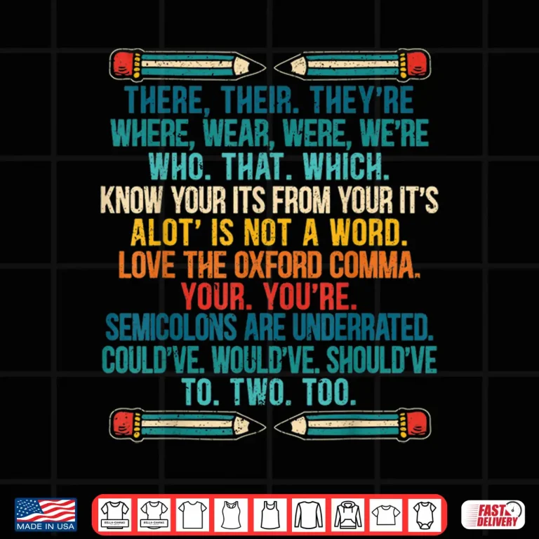 Design Funny Grammar Police English Writing Teacher Professional Shirt