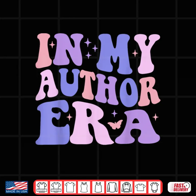 Design In My Author Era Writer Funny Reading Writing Professional Shirt