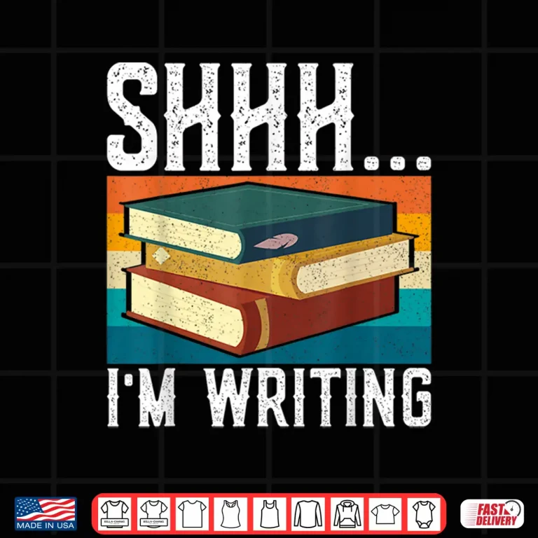 Design Professional Minimalist Shhh Im Writing Author Book Writer Shirt