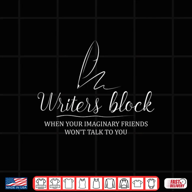 Design Professional Minimalist Writers Block Author Book Writer Shirt
