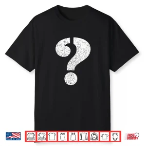 Question Mark Stencilled Punctuation Grammar Funny Shirt