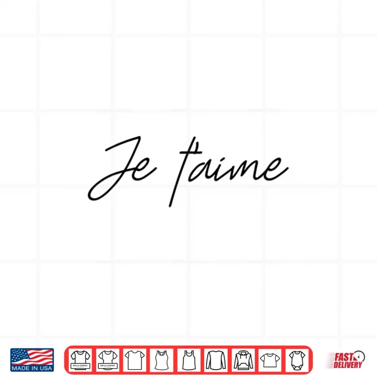 Design Je Taime Love French Sayings Professional Modern Shirt