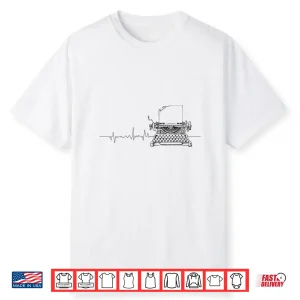 Journalist Fiction Writer Writing Vintage Typewriter Shirt
