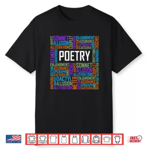Poetry Words Lover Poet Writing Poem Writer Professional Gift Shirt