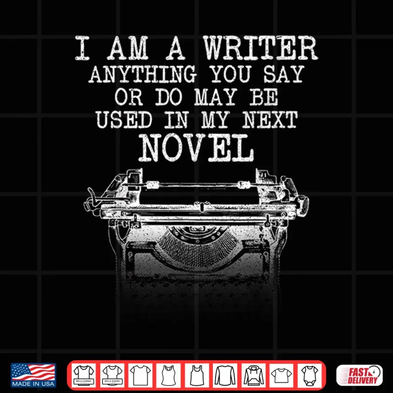 Design Professional Novel Author Writing Novelist Modern Graphic Shirt