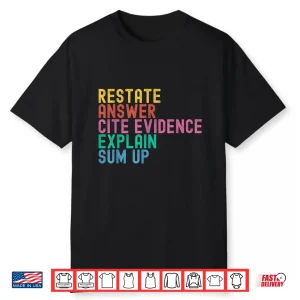 Races Writing Strategy Text Evidence English Teacher Joke Shirt