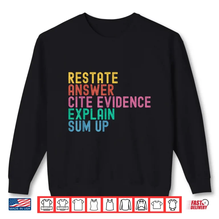 Sweatshirt Races Writing Strategy Text Evidence English Teacher Joke Shirt