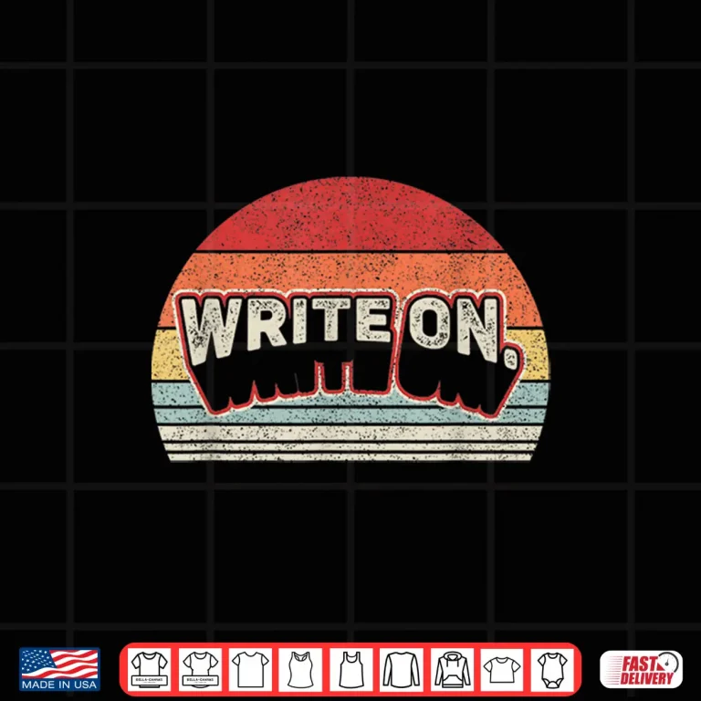 Design Vintage Retro Write On Funny Writing Gifts For Writer Shirt
