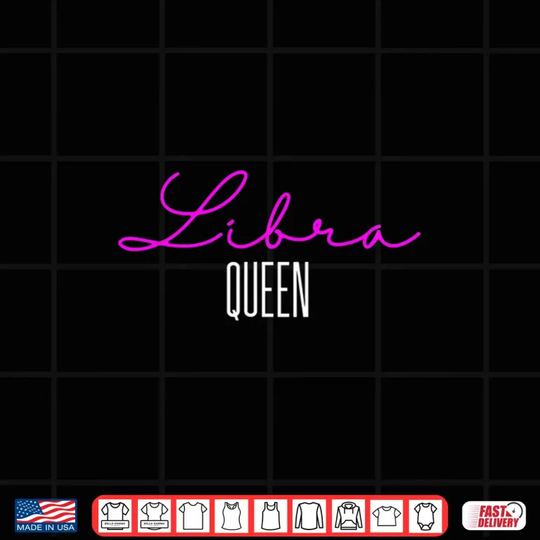 Design Libra Queen Pink Writing Funny Zodiac Libra Birthday Gift Shirt