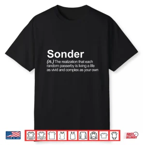 Sonder Funny Word Definition Vocabulary Typewriter Poetry Ah Shirt
