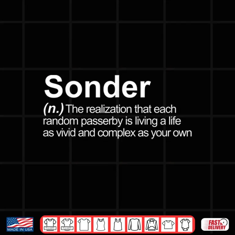 Design Sonder Funny Word Definition Vocabulary Typewriter Poetry Ah Shirt