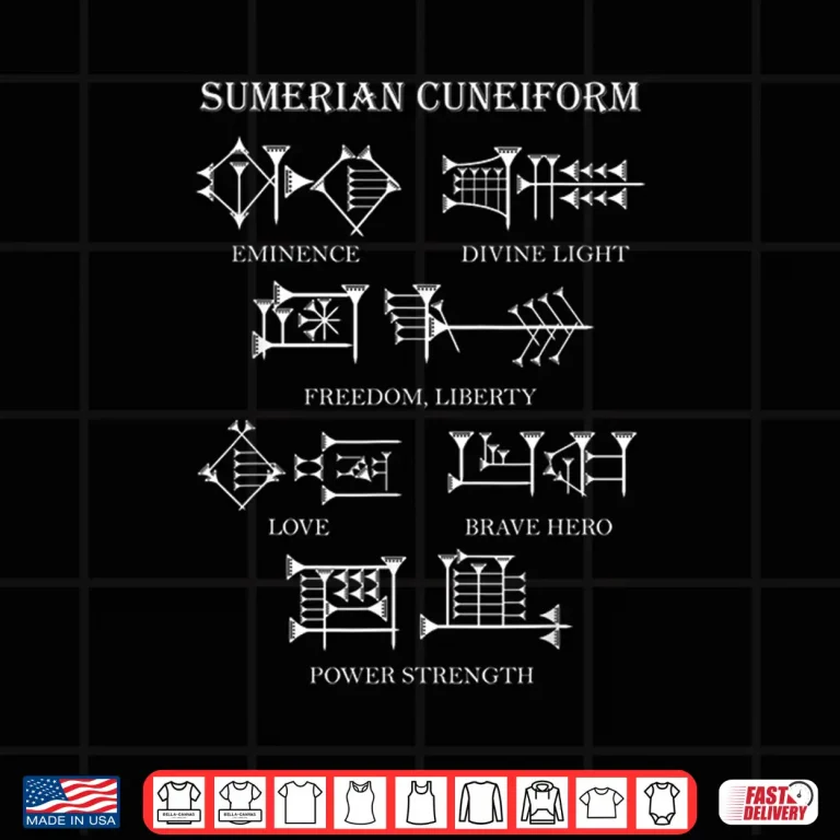 Design Sumerian Cuneiform Script Writing Shirt