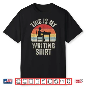 Professional Identity Authors Poets Writer Retro Writing Shirt