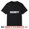 Professional Minimalist Security Crew Team Writing On Back Shirt
