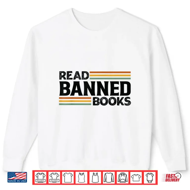 Sweatshirt Professional Minimalist Read Banned Books Modern Graphic Shirt