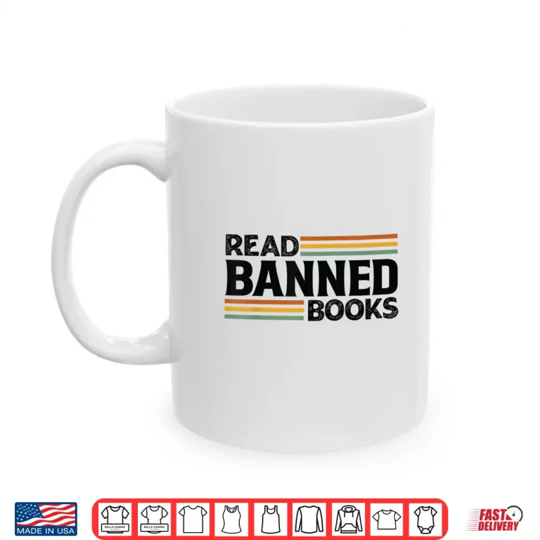 Mug Professional Minimalist Read Banned Books Modern Graphic Shirt