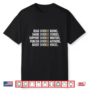 Read Diverse Books Bookish Publishing Diversity Writing Shirt
