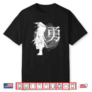 Retro Japanese Warrior Samurai Japan Writing Professional Shirt