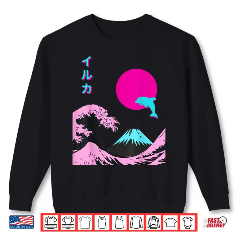 Sweatshirt Retro Aesthetic Iruka Japanese Writing Modern Graphic Shirt