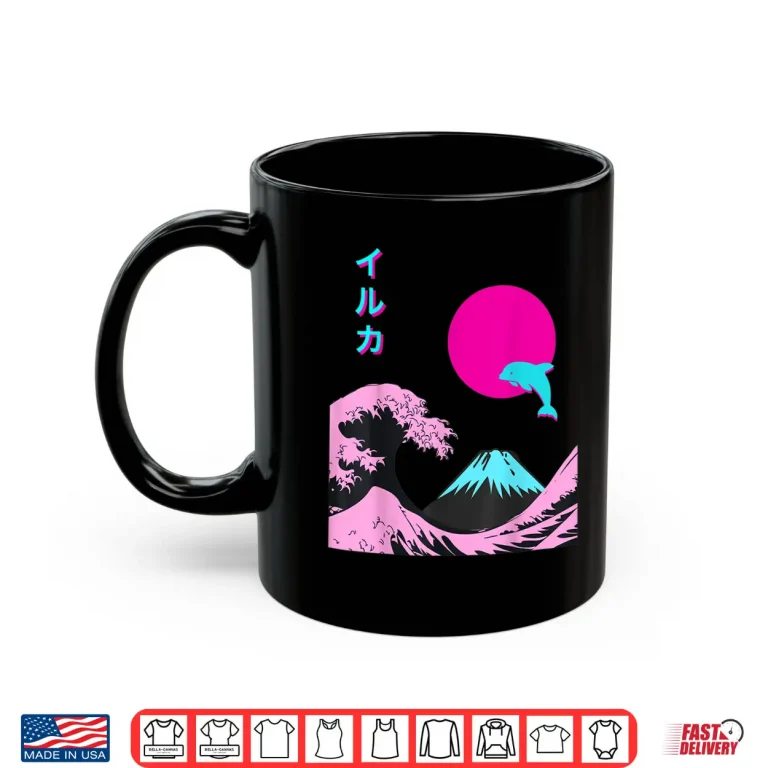 Mug Retro Aesthetic Iruka Japanese Writing Modern Graphic Shirt