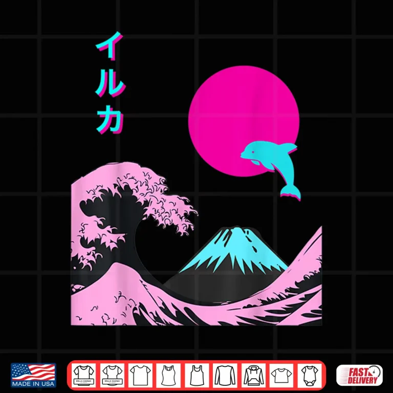 Design Retro Aesthetic Iruka Japanese Writing Modern Graphic Shirt