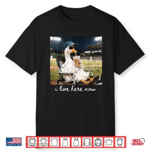 Funny Goose Ballfield Baseball Field I Live Here Now Shirt