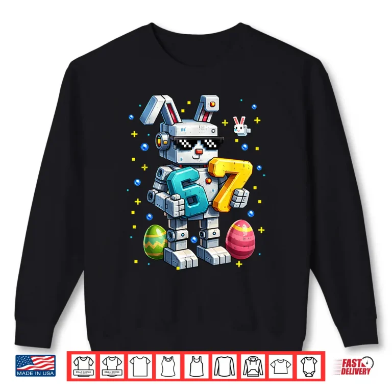 Sweatshirt Six Seven 67 Meme Gamer Gaming Easter Day Boys Kids Toddler Shirt
