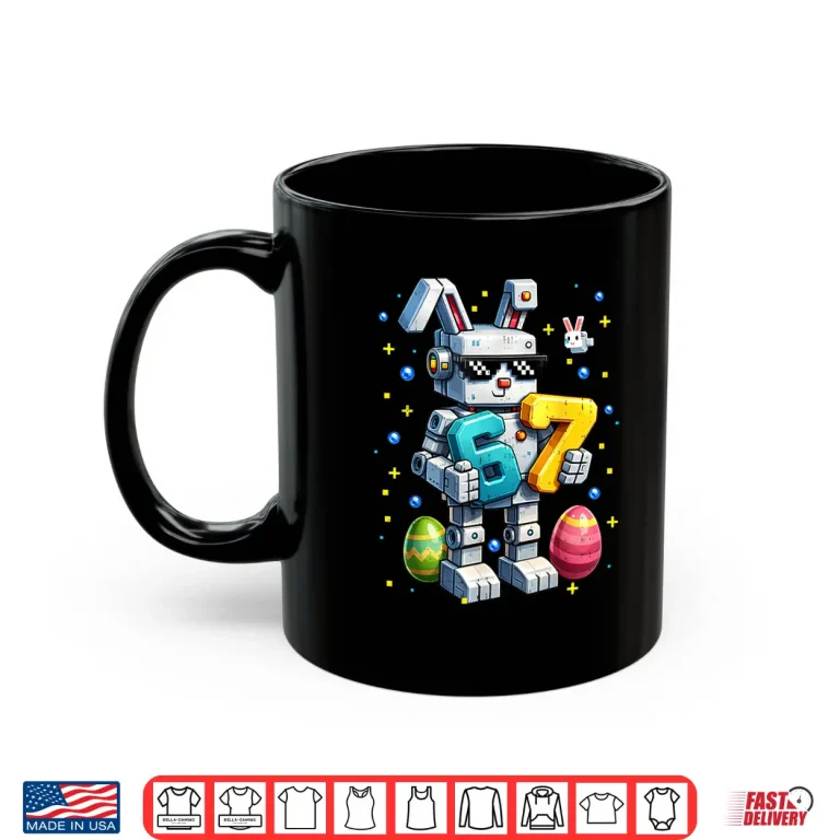 Mug Six Seven 67 Meme Gamer Gaming Easter Day Boys Kids Toddler Shirt