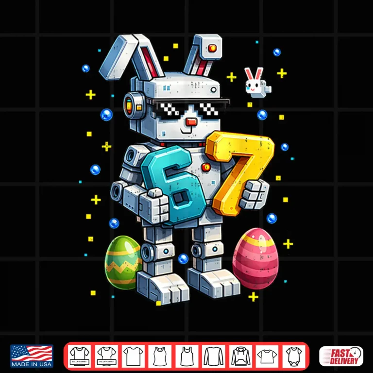 Design Six Seven 67 Meme Gamer Gaming Easter Day Boys Kids Toddler Shirt