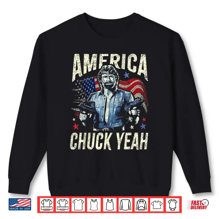Sweatshirt America Chuck Yeah Vintage Flag Shirt