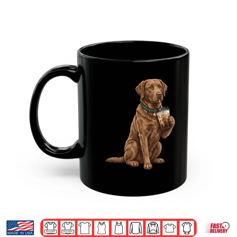 Mug Chesapeake Bay Retriever Iced Coffee Lover Funny Dog Shirt
