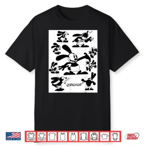 Oswald Rabbit Vintage Cartoon Sketch Sheet 1927 Shirt