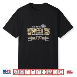 Purdue Boilermakers Sweet 16 2026 Men’S March Madness Black Shirt