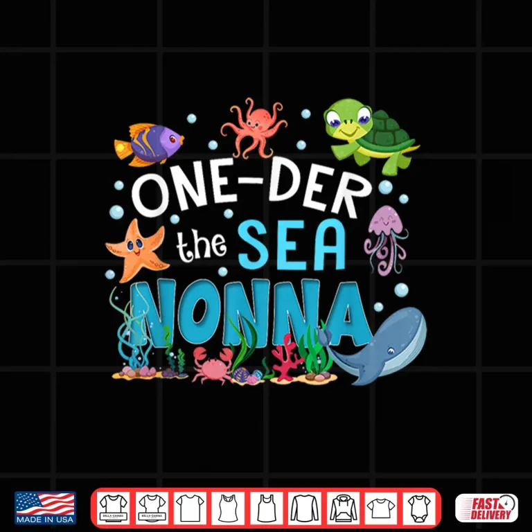 Design Under Sea Nonna Birthday Girl Boy Matching Family Party Shirt