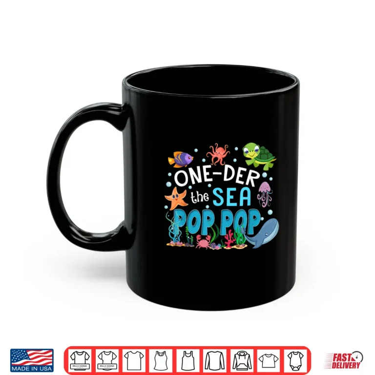 Mug Under Sea Pop Pop Birthday Girl Boy Matching Family Party Shirt