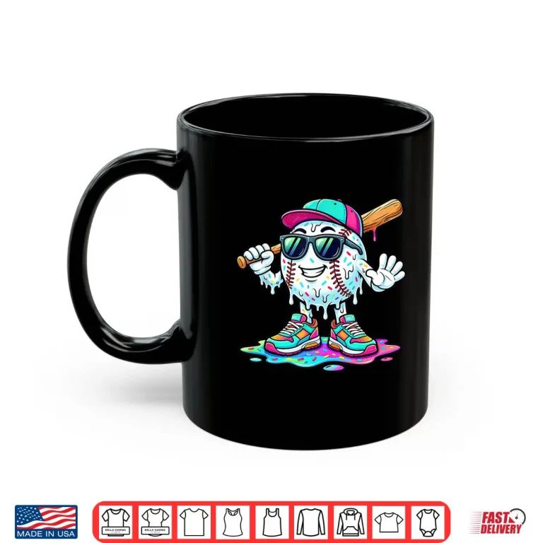 Mug Funny Baseball Life Style 101 Apparel Baseball Drip Boys Kid Shirt