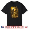 Bunny Howling To The Moon Vintage 90S Animal Easter Day Eggs Shirt