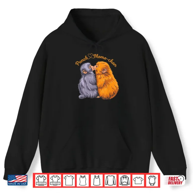 Hoodie Funny Punch The Monkey Girlfriend Momo Chan Meme Shirt