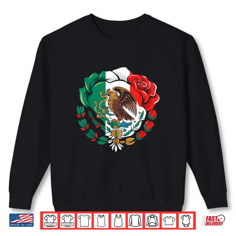 Sweatshirt Mexico Boxing Gloves Eagle Flag Patriotic Mexican Pride Shirt